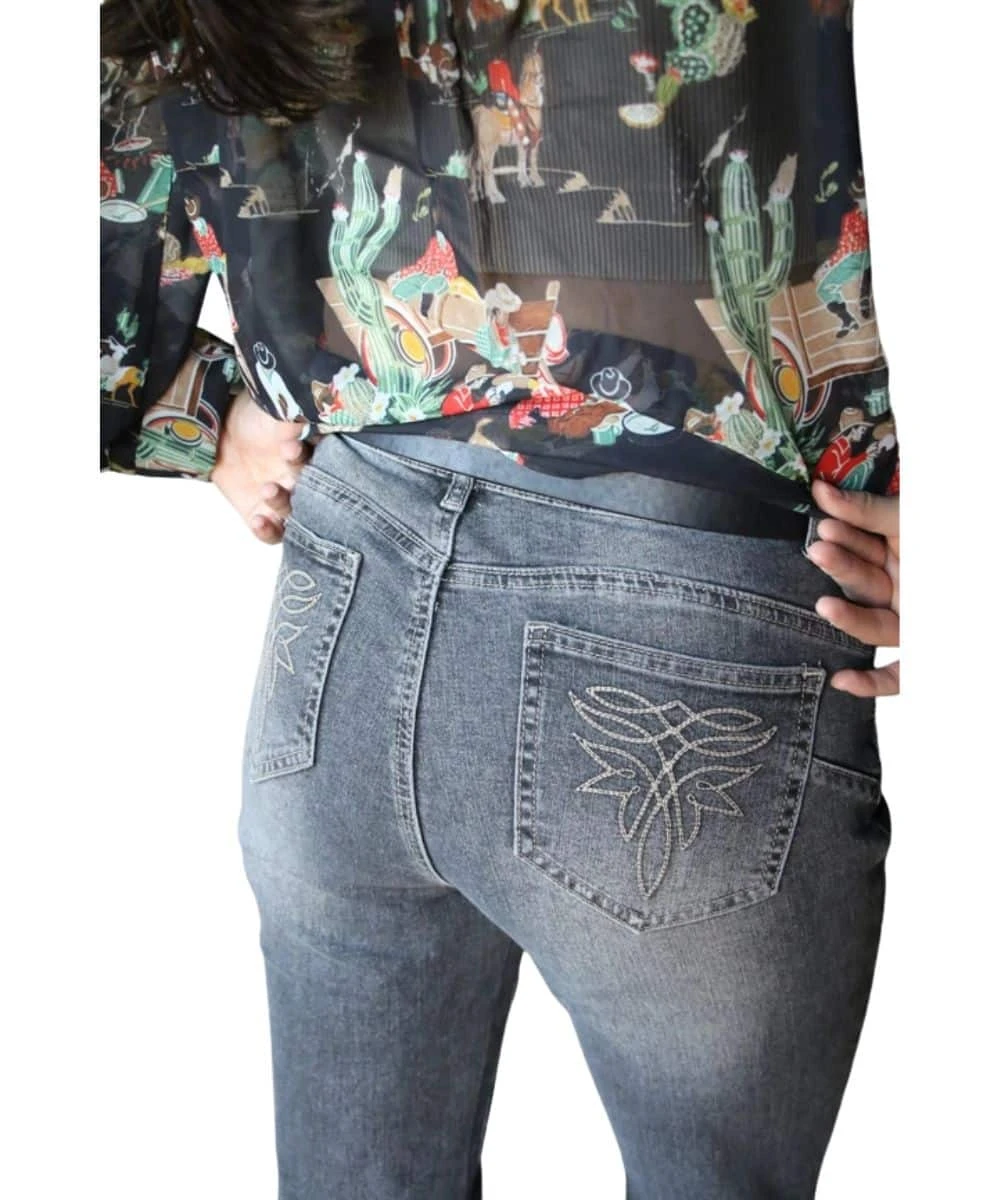 Turquoise Haven Women's Flare Jean 2 Turquoise Haven Women's Flare Jean - Image 2