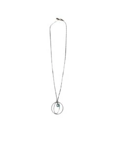 Astali Women's Brass Hoop Necklace