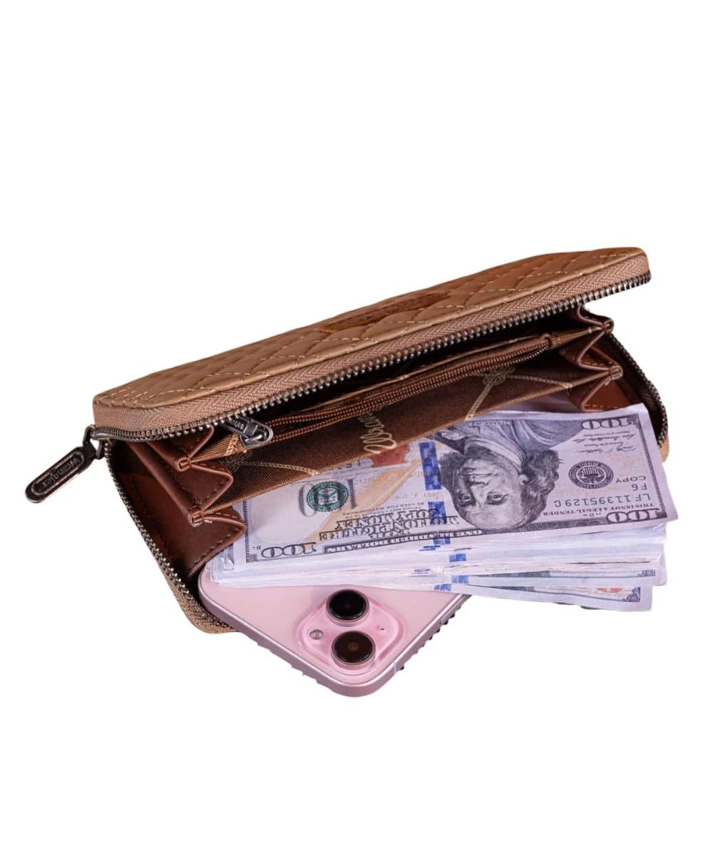Montana West Women's Wrangler Quilted Wallet 3 Montana West Women's Wrangler Quilted Wallet - Image 3