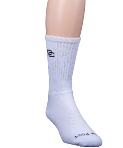 Dan Post Men's White All Around Crew Socks