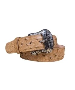 Tanner Mark Men's Ostrich Print Belt